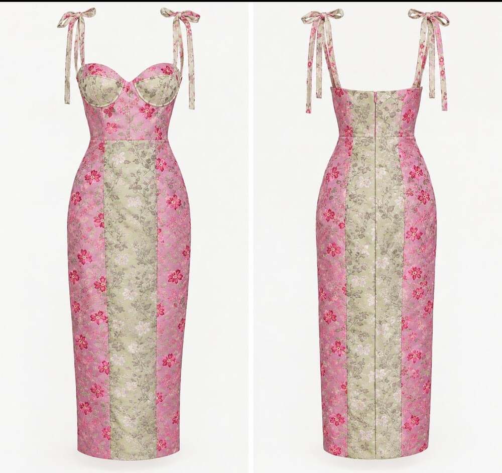 LoveShackFancy Massey Dress Blooming Sugar